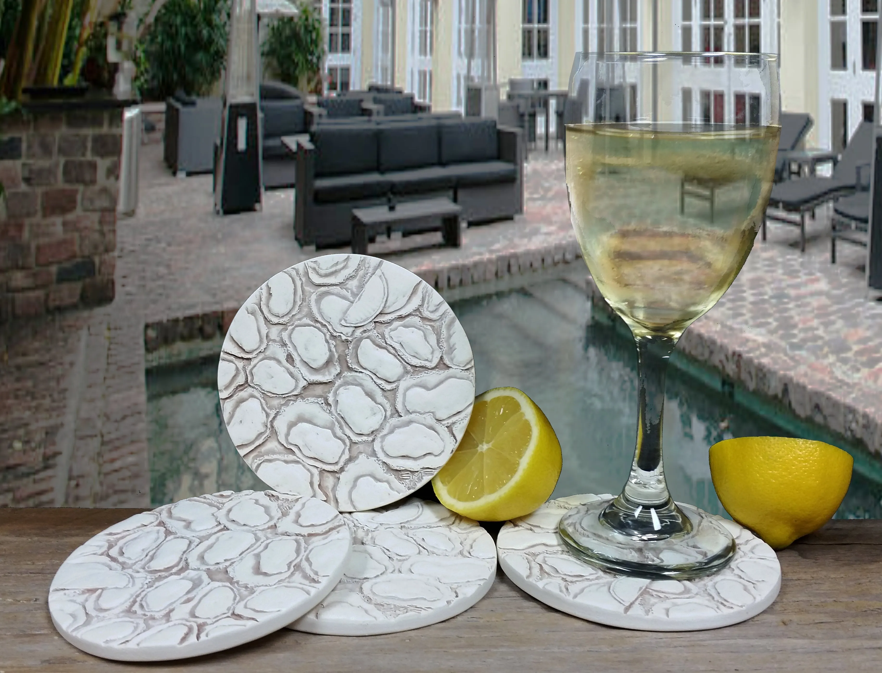 Oysters on the half shell Drink Coasters