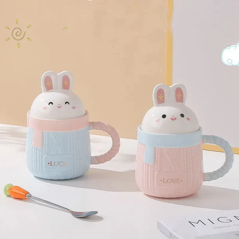 Pastel Bunny Ceramic Mugs
