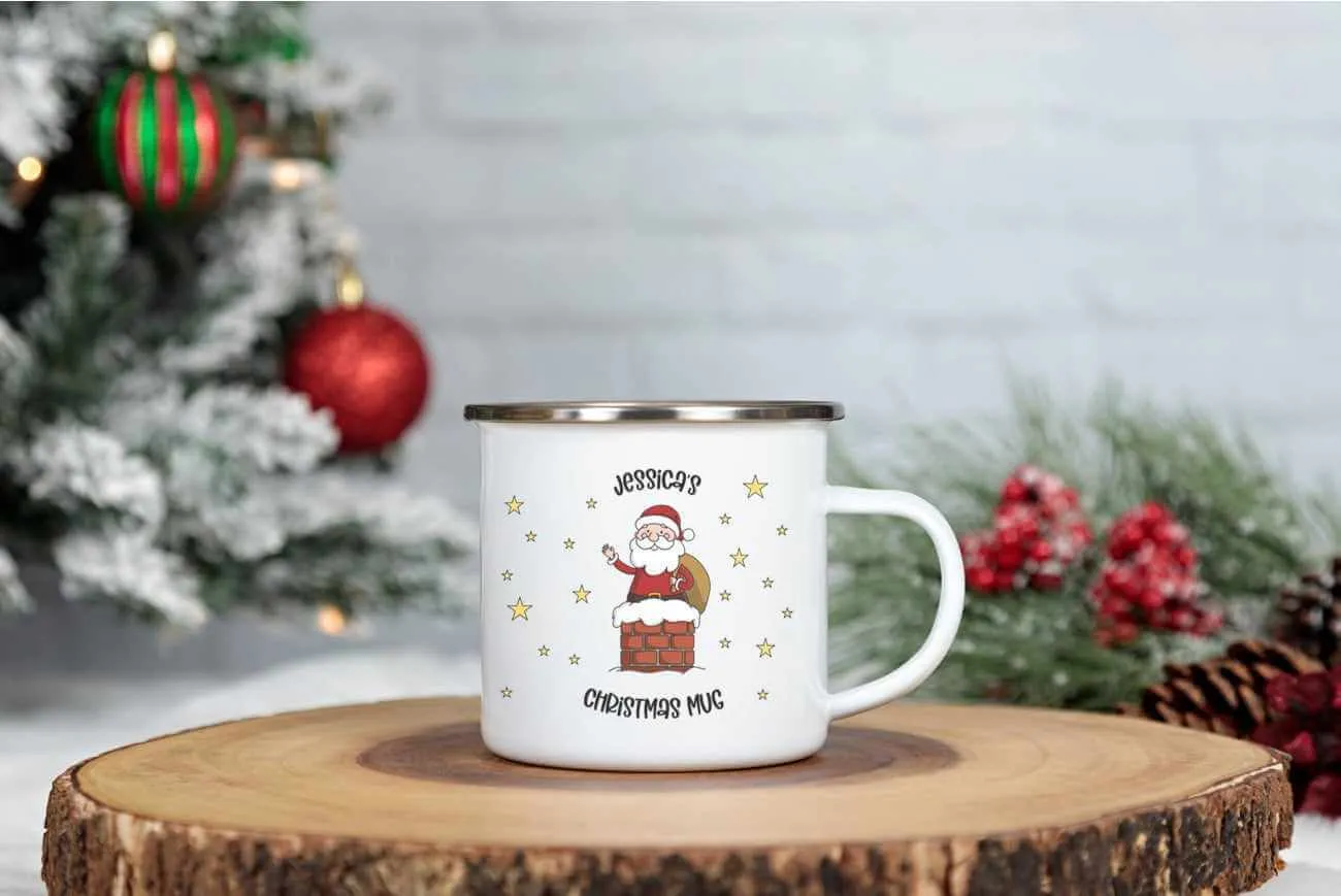 Personalised Christmas Enamel Mug