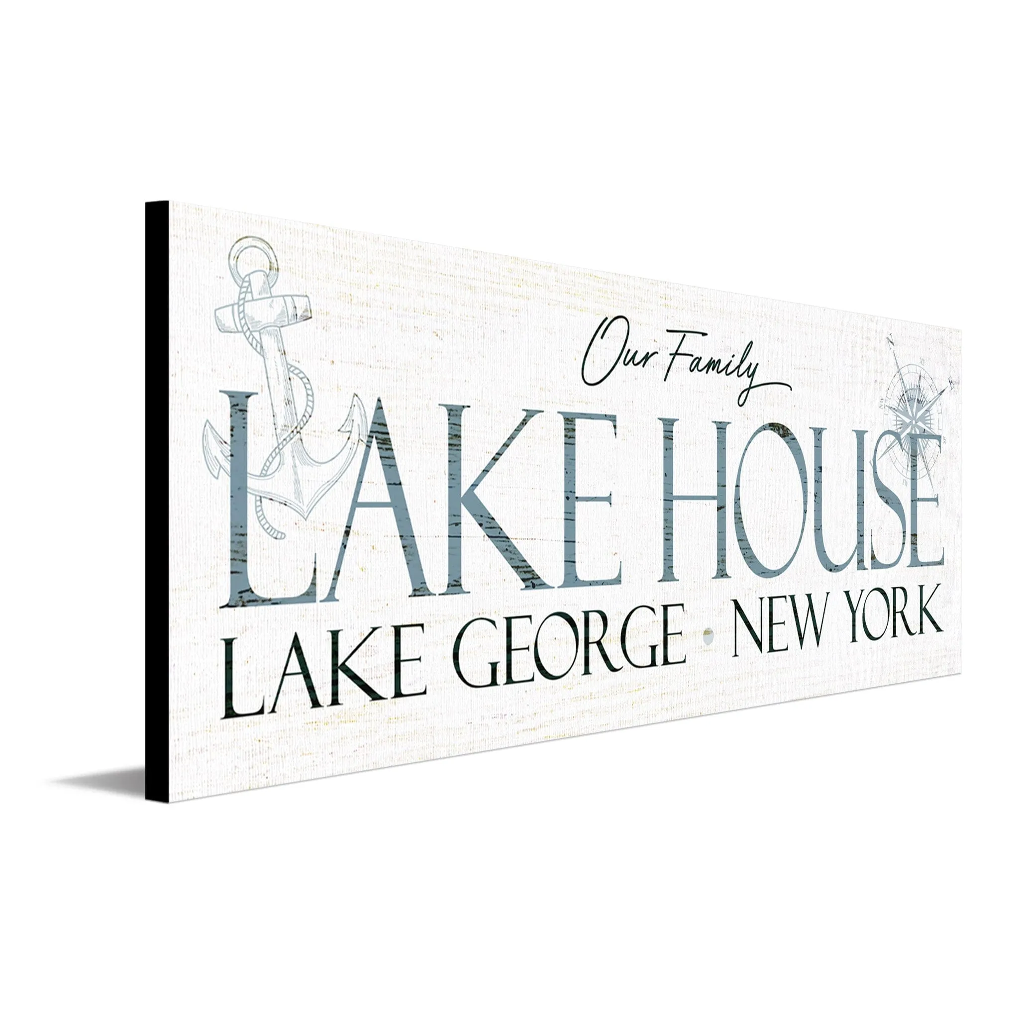 Personalized Family Lake House Sign