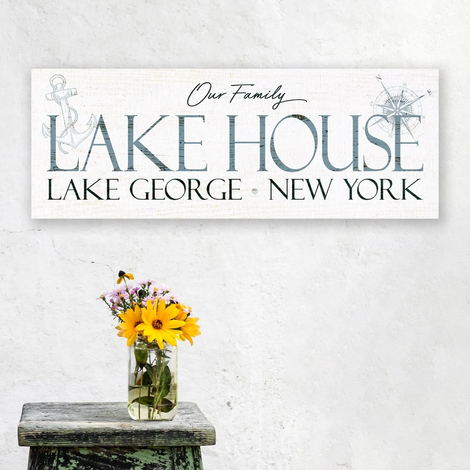 Personalized Family Lake House Sign