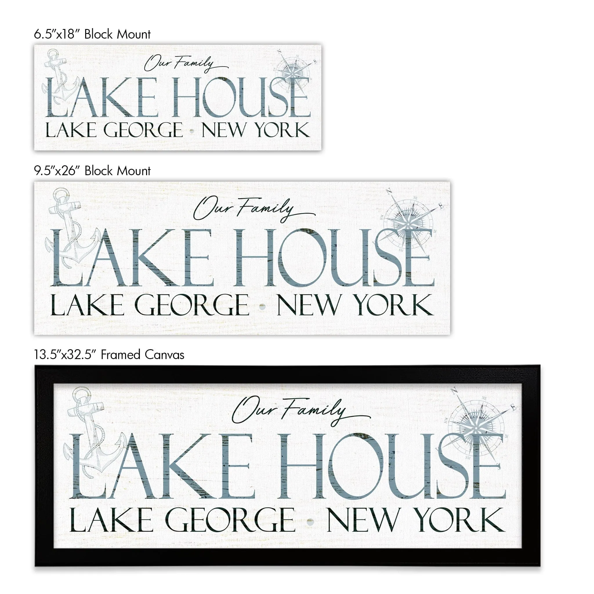 Personalized Family Lake House Sign