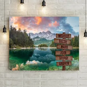 Personalized River Depths Premium Canvas