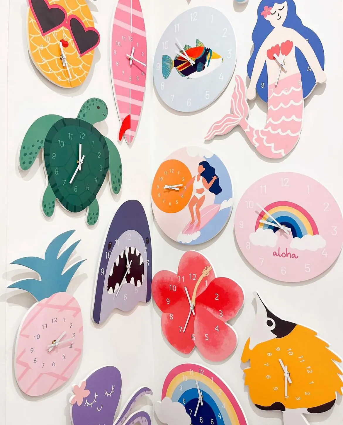 Pink Aloha Clock