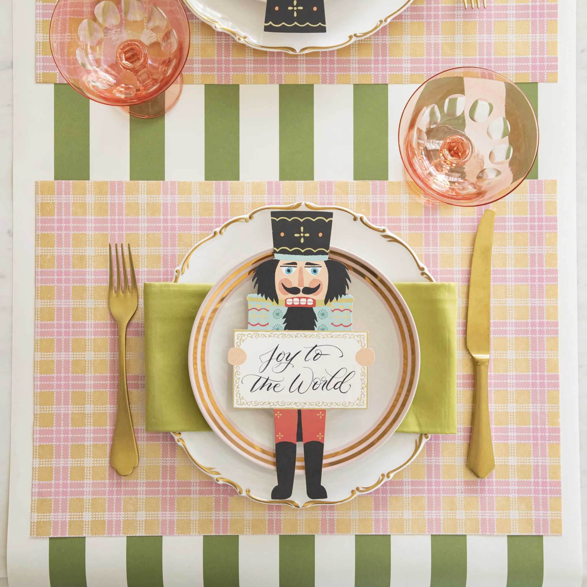 Pink & Gold Plaid Placemat
