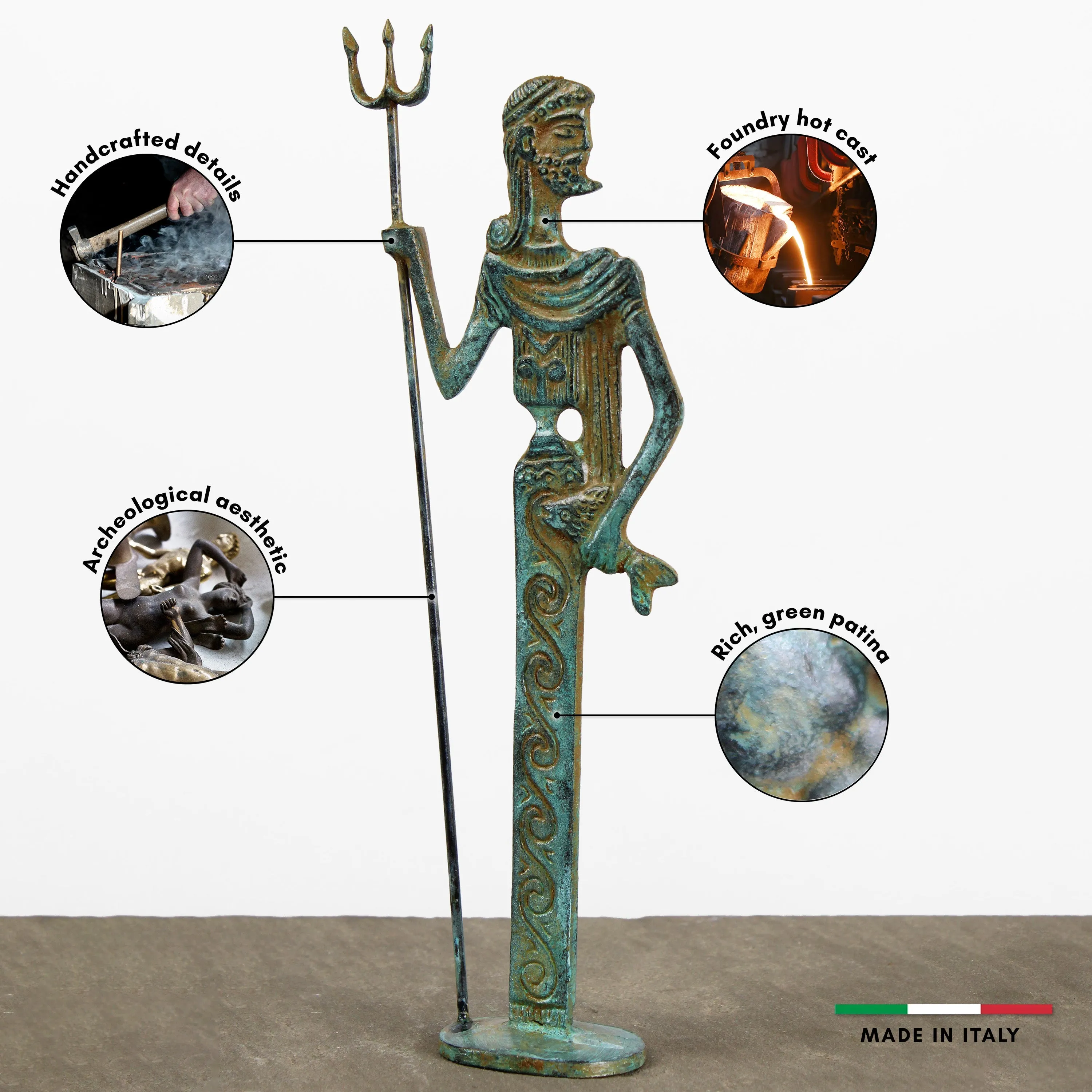Poseidon Statue Bronze (Small) - God of the Sea