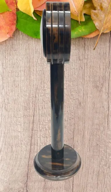 Q Time Handicraft Candlestick Table Top Clock, Silent Quartz Movement, Antique (15 Cm X 46 Cm) Wooden Gift. 18 "