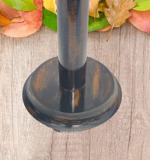 Q Time Handicraft Candlestick Table Top Clock, Silent Quartz Movement, Antique (15 Cm X 46 Cm) Wooden Gift. 18 "