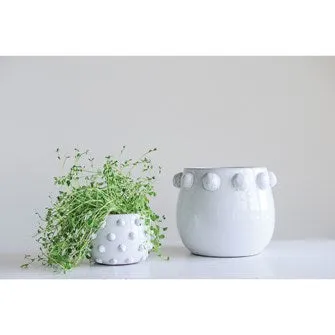 Raised Dots White Planter
