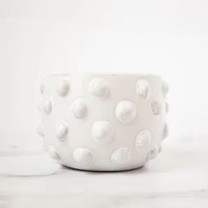 Raised Dots White Planter