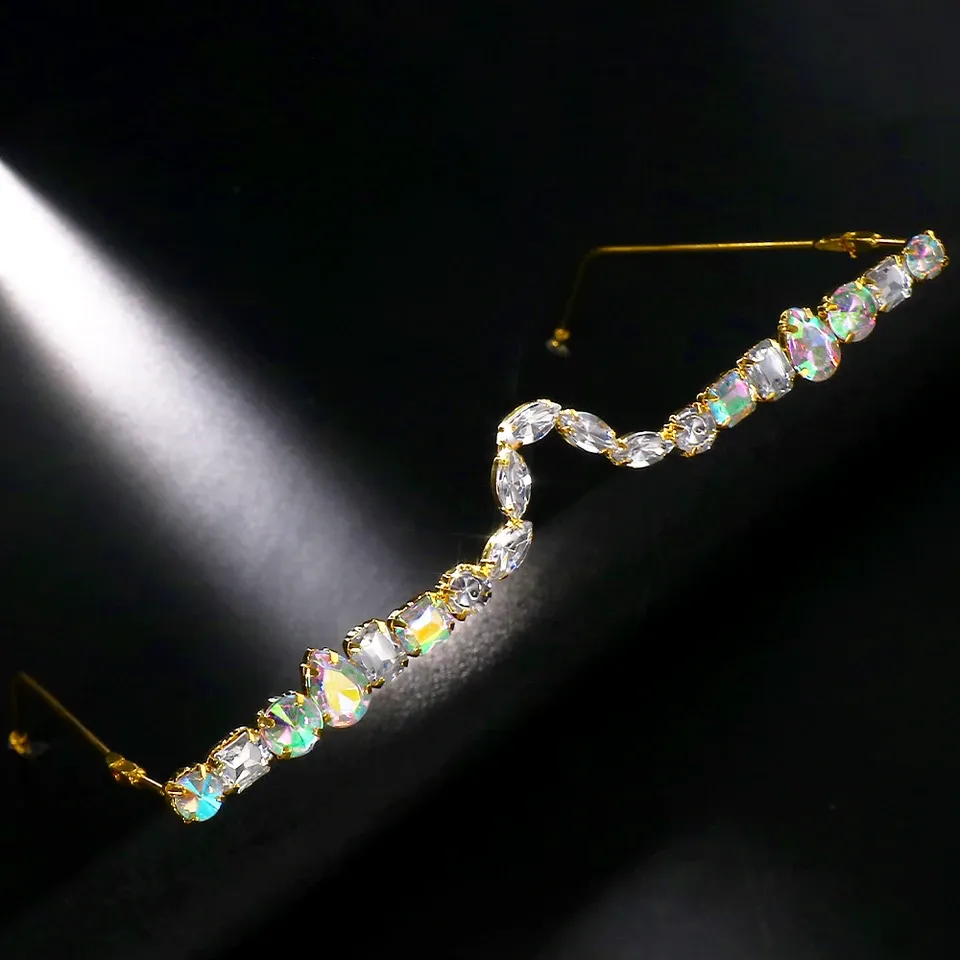 Rave Geometric Rhinestone Eyeglasses Frames