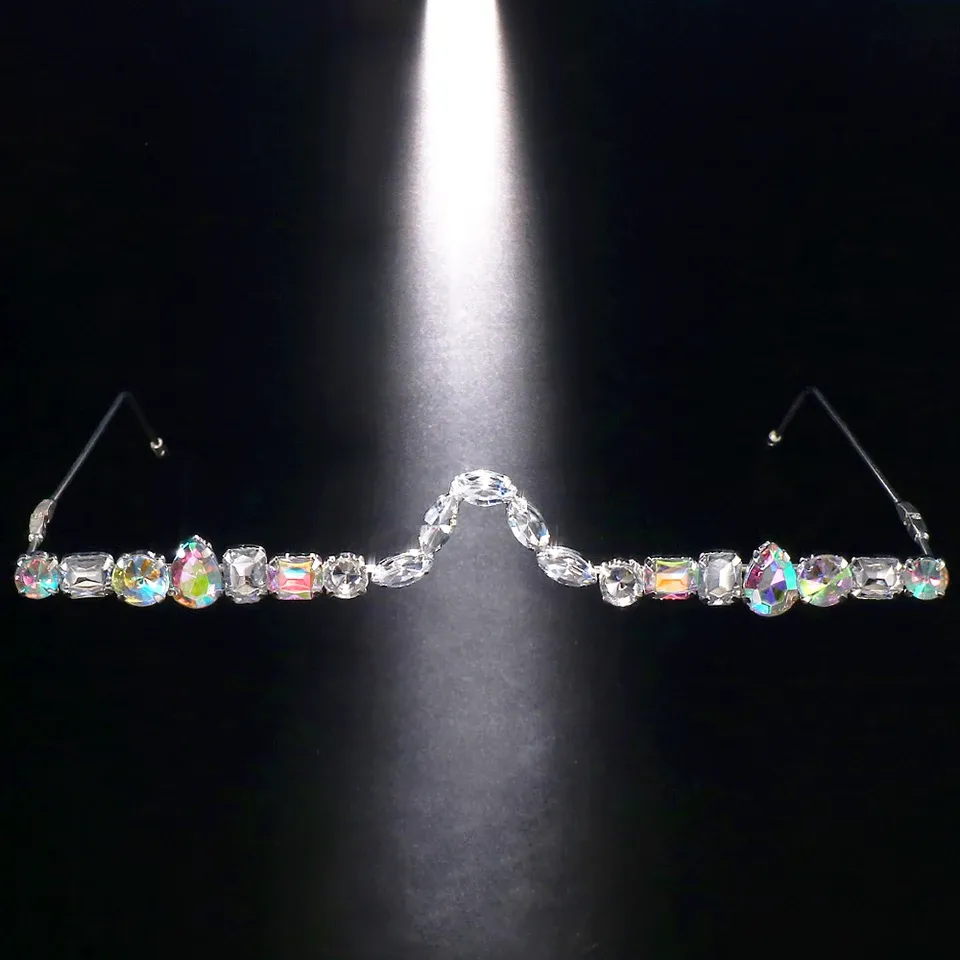 Rave Geometric Rhinestone Eyeglasses Frames