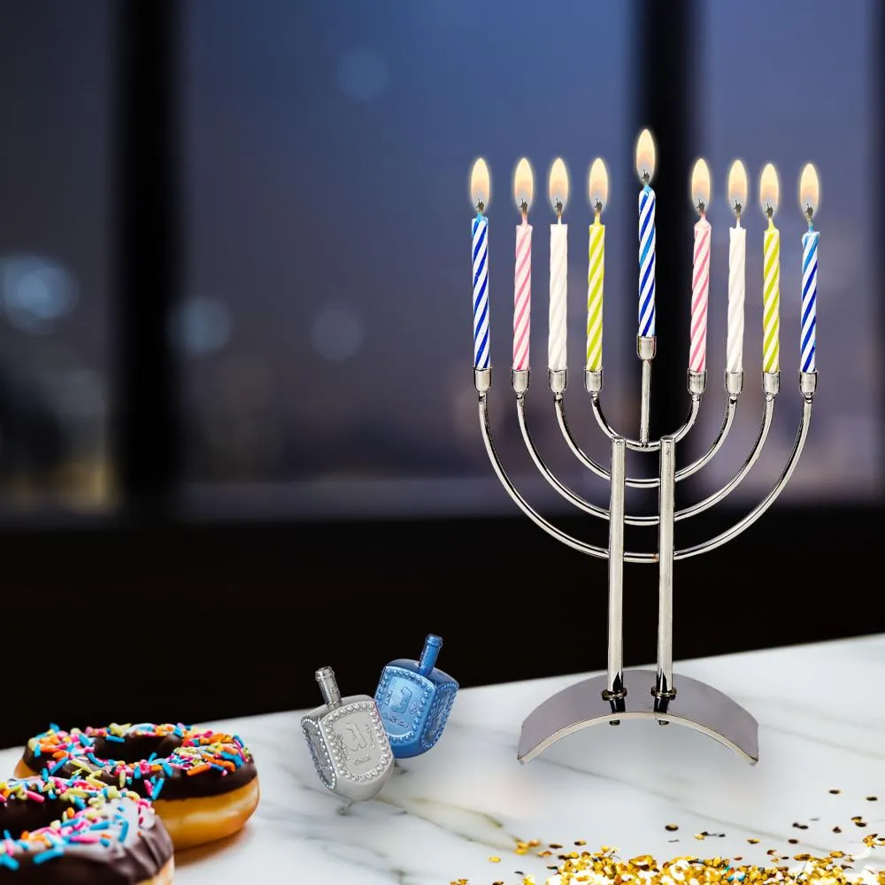 Rite Lite Mini Menorah Set with 24pk Birthday Candles