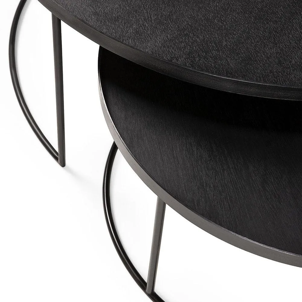 Round Tray Nesting Coffee Table Set - Large/Extra Large