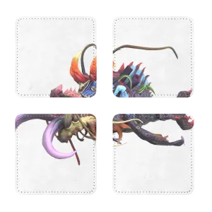 Ryuuk the Fish Dragon God Sublimation Coasters Pack of Four