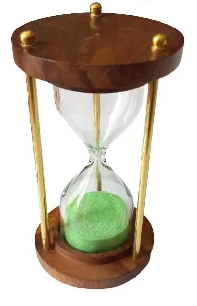 Sand Timer Hourglass Sandglass Sand Clock Colorful Gift Package, Giift Home & Office Décor Theme Height 5.5 Inches 5 Minutes Green