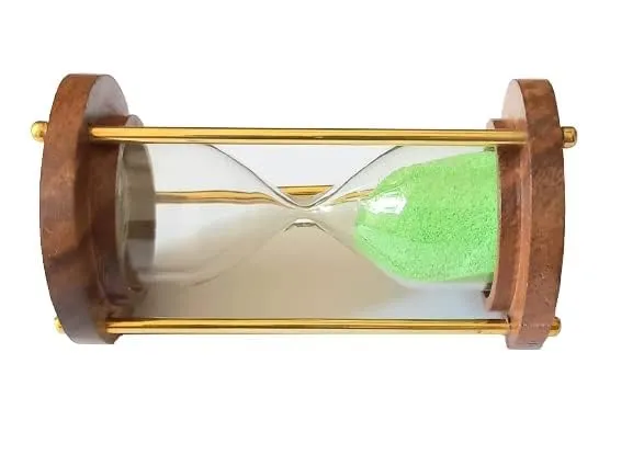 Sand Timer Hourglass Sandglass Sand Clock Colorful Gift Package, Giift Home & Office Décor Theme Height 5.5 Inches 5 Minutes Green