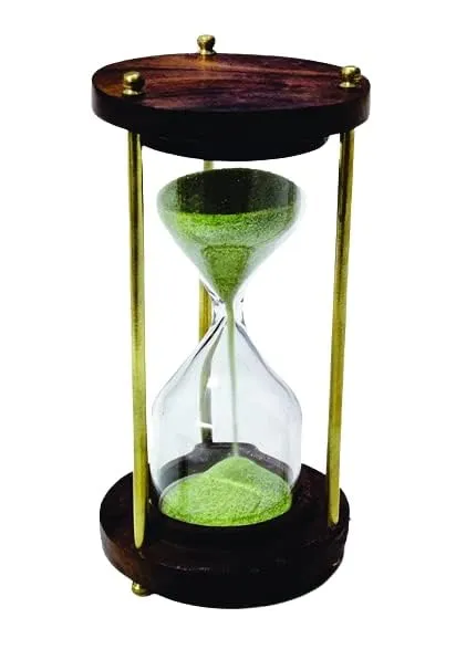 Sand Timer Hourglass Sandglass Sand Clock Colorful Gift Package, Giift Home & Office Décor Theme Height 5.5 Inches 5 Minutes Green
