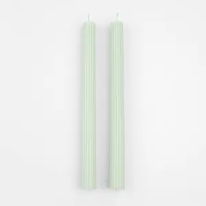 Sea Foam Green Table Candles (x 2)