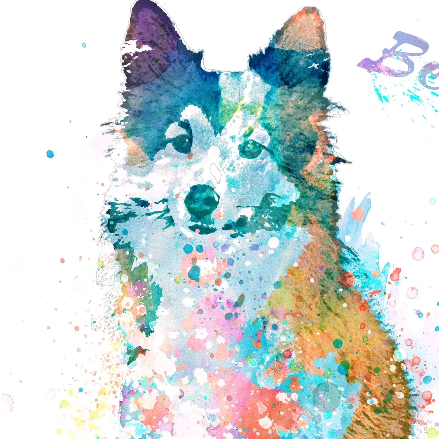 Sheltie Watercolor Print