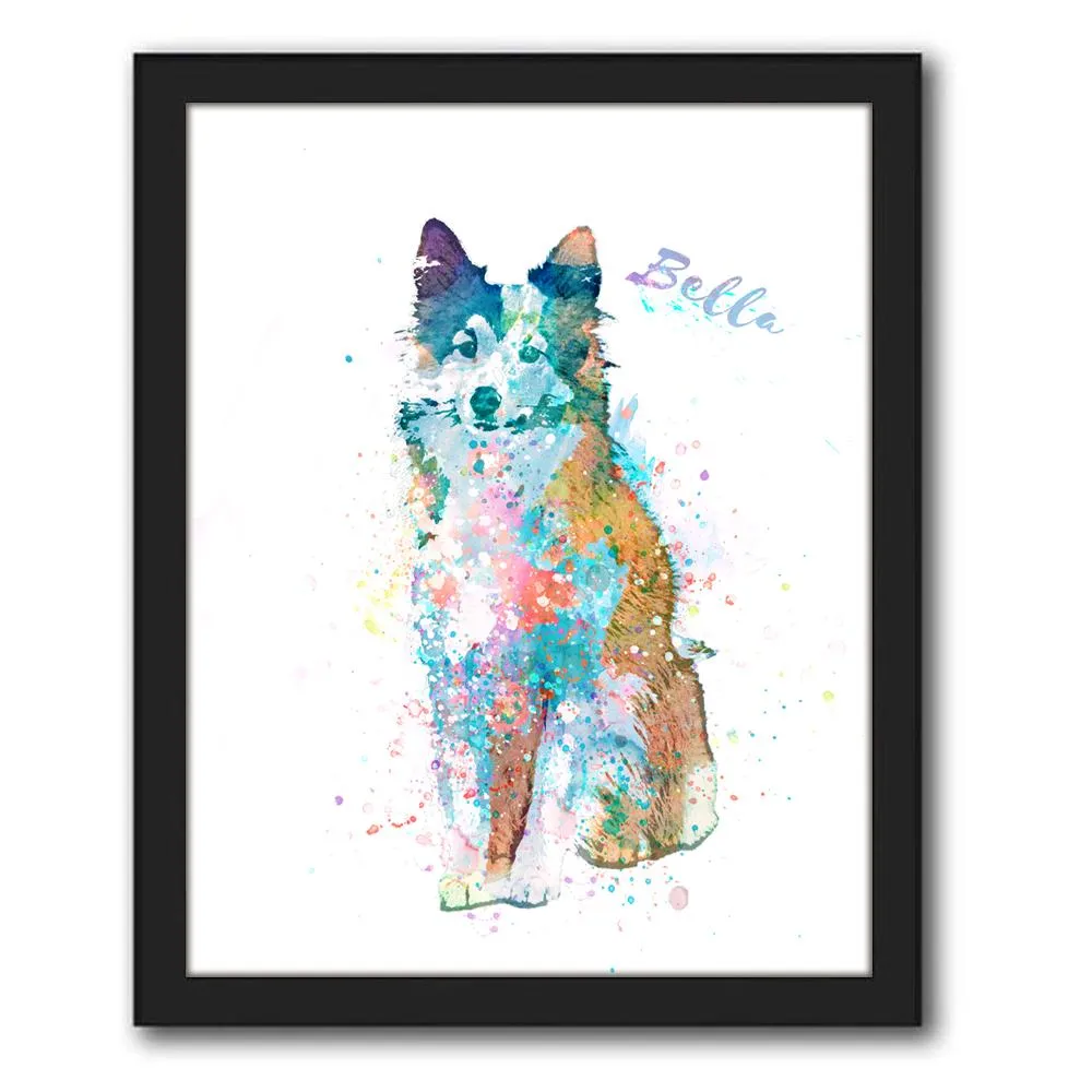 Sheltie Watercolor Print