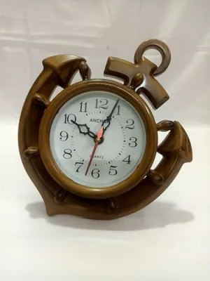 Sri Sainath Enterprises Anchor DEIGN Table Clock/Brown Colour Table Clock/Size:- 11 in Height, 8 in Width.
