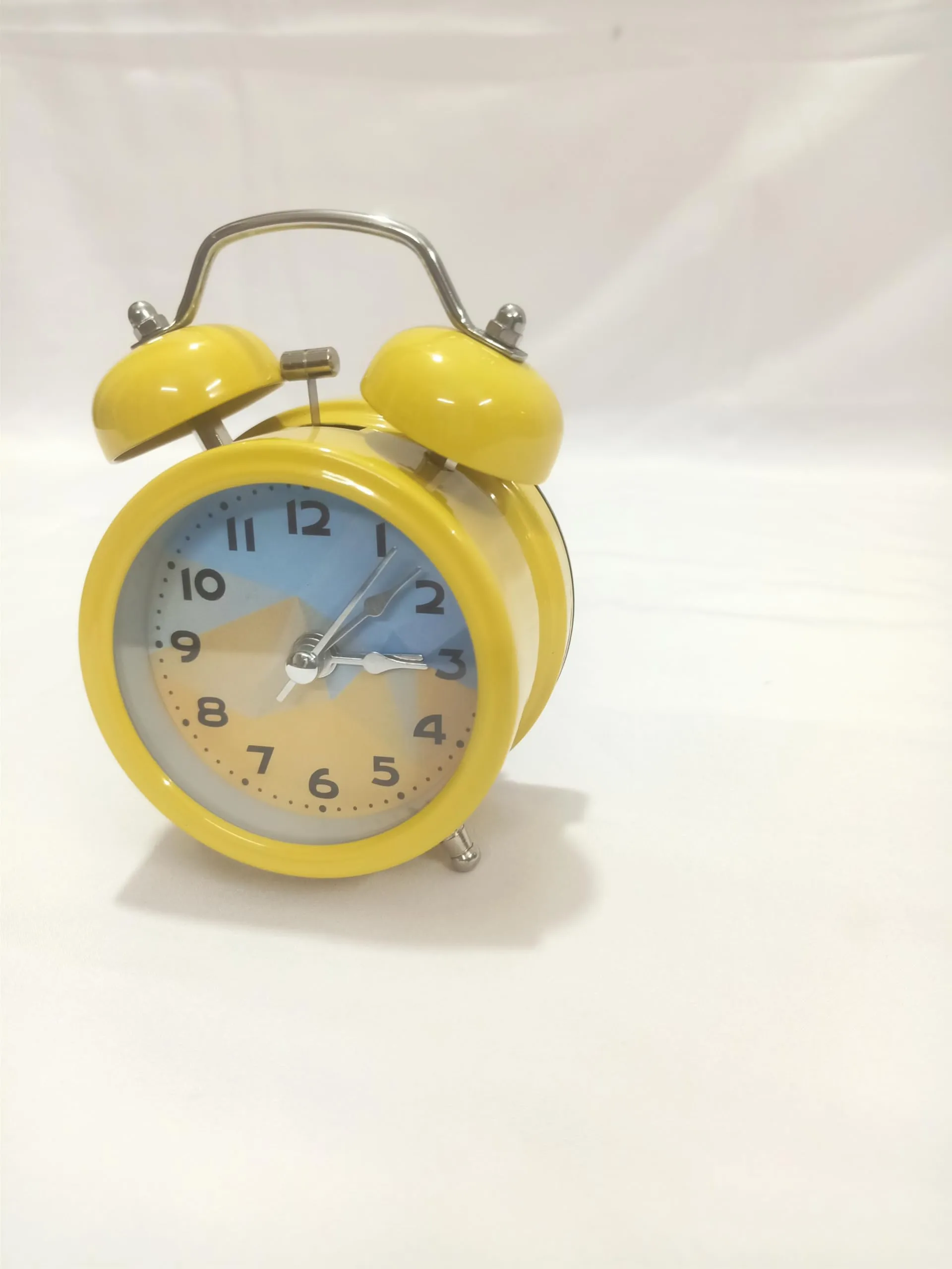 Sri Sainath Enterprises Table Clock/Yello Colour Table Clock with ALARAM/Size:- 4 in Height, 3 in Width.