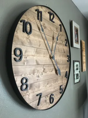 Stained Numeric Wall Clock