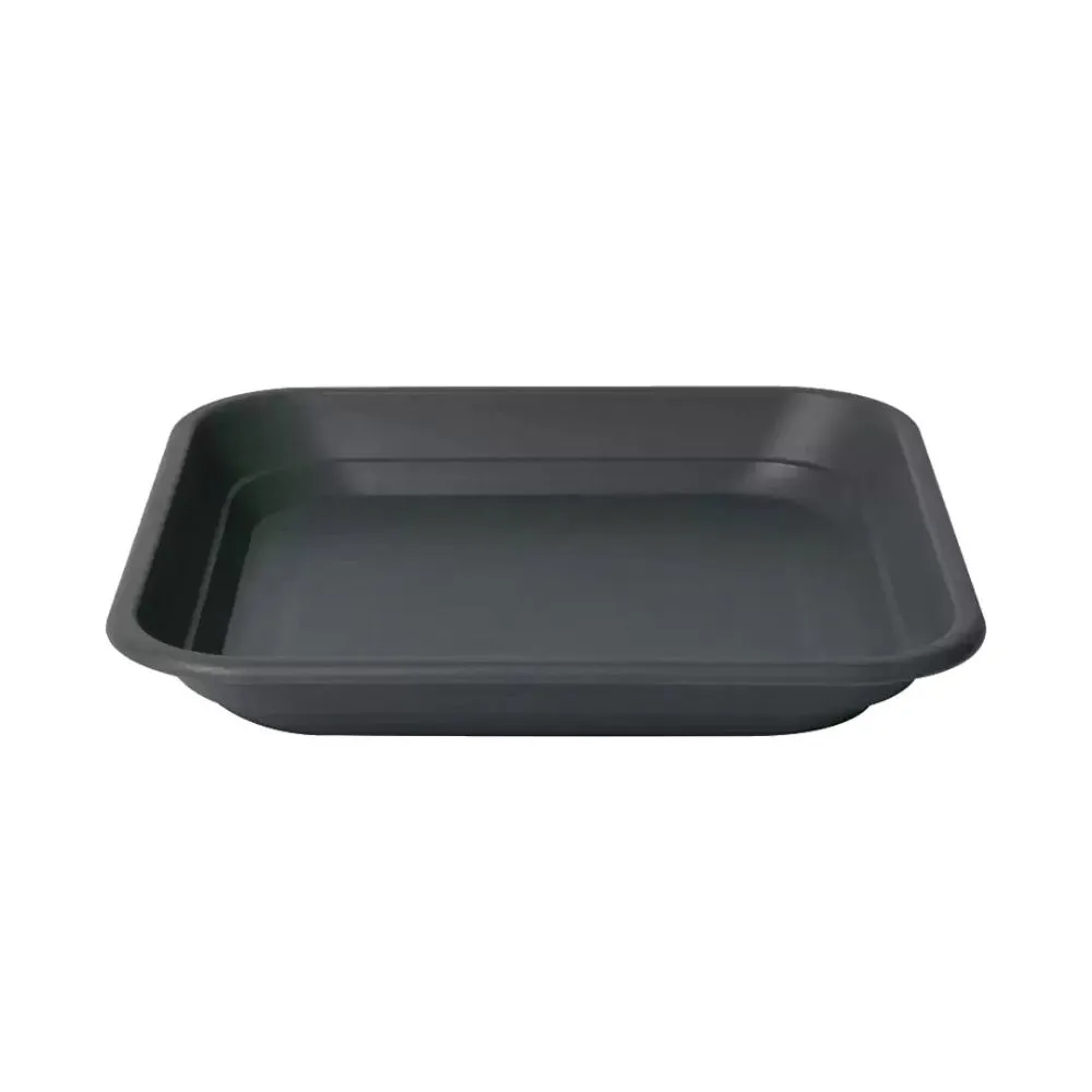 Stewarts 30cm Black Balconniere Plastic Square Tray