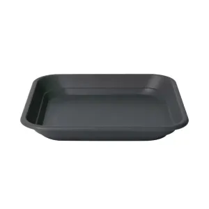 Stewarts 30cm Black Balconniere Plastic Square Tray
