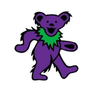 Sticker - Grateful Bear -Purple