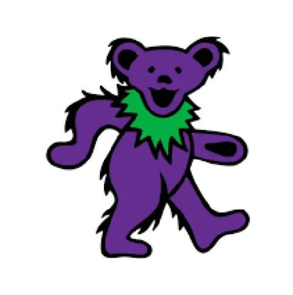 Sticker - Grateful Bear -Purple