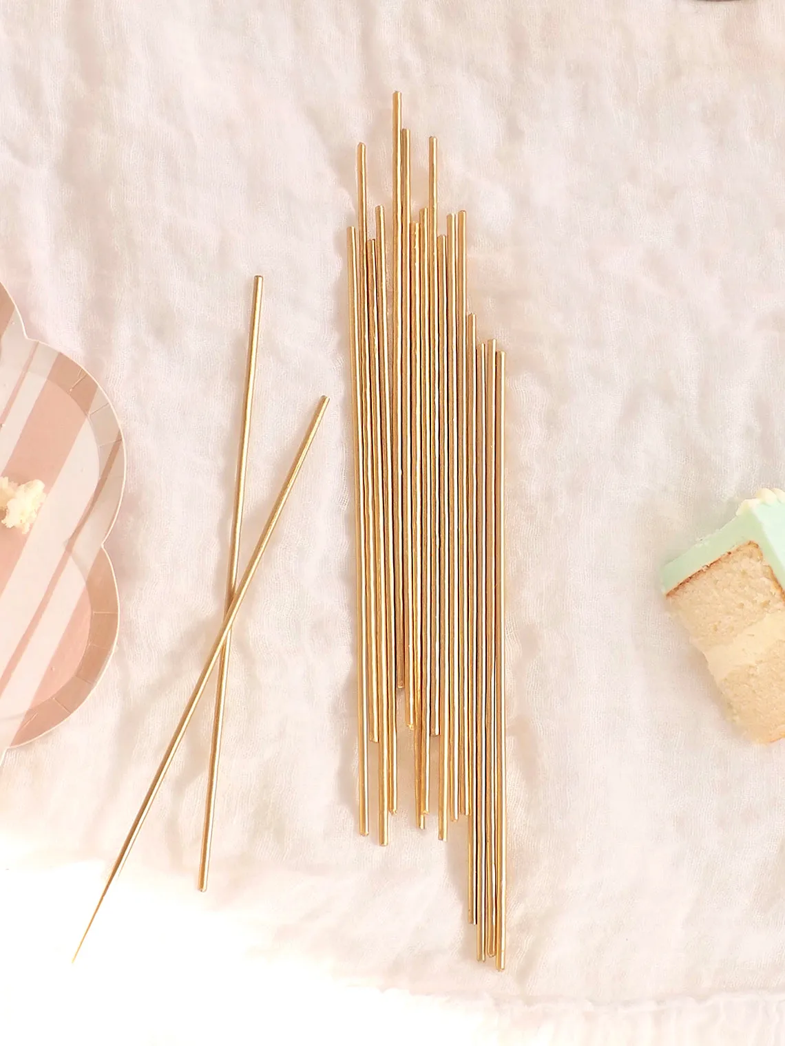 Super Skinny Gold Candles