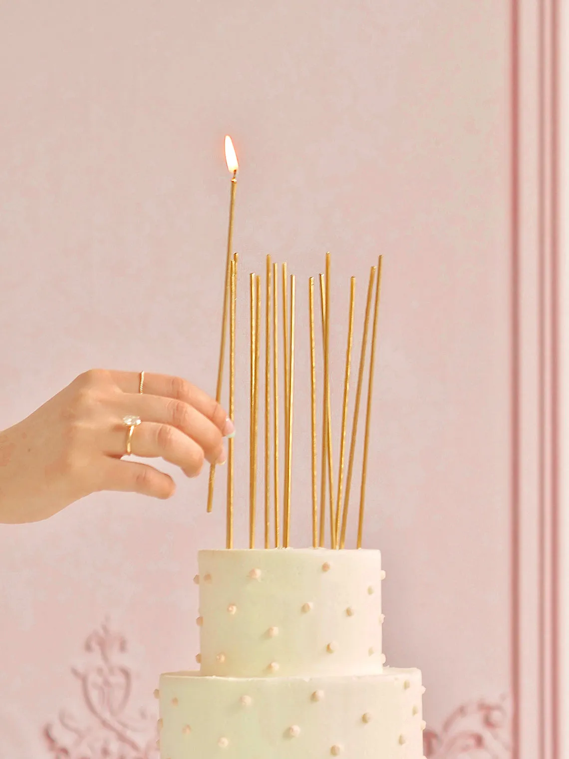 Super Skinny Gold Candles