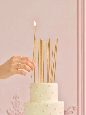 Super Skinny Gold Candles
