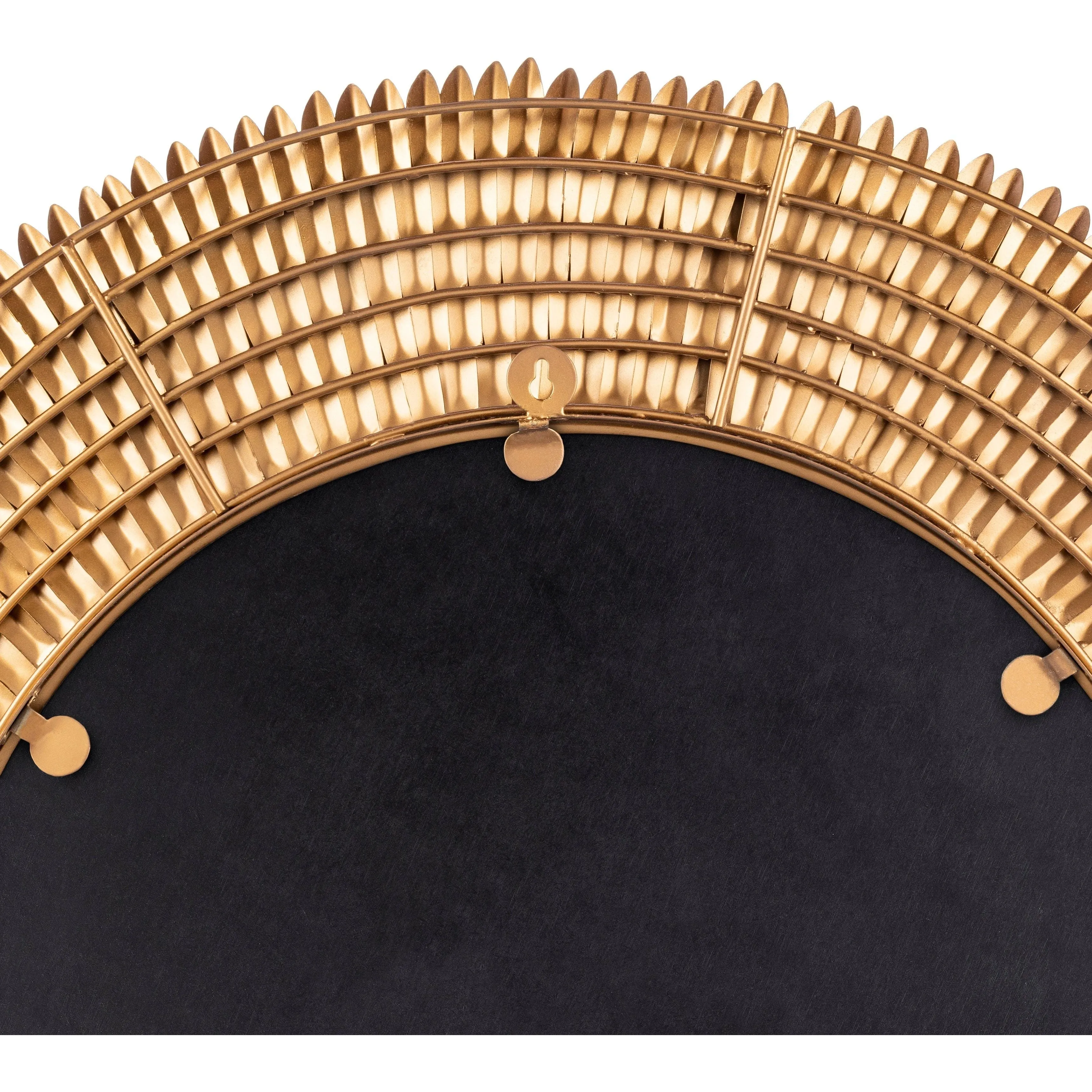 SURYA - Anubis Old Gold 32" Round Decorative Wall Mirror - NUB001-3232
