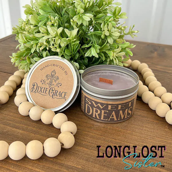 Sweet Dreams 8 oz. wooden wick candle