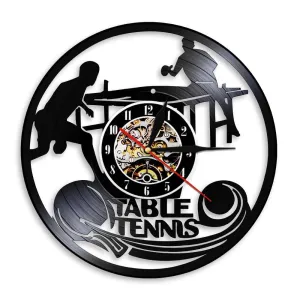 Table Tennis Vinyl Clock - Art Décor for Table Tennis Player