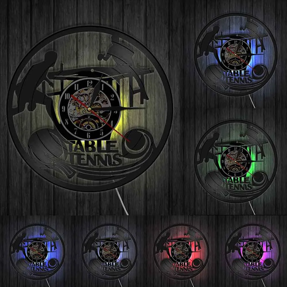 Table Tennis Vinyl Clock - Art Décor for Table Tennis Player
