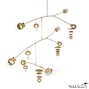 The Fleurish Major Chandelier Brass