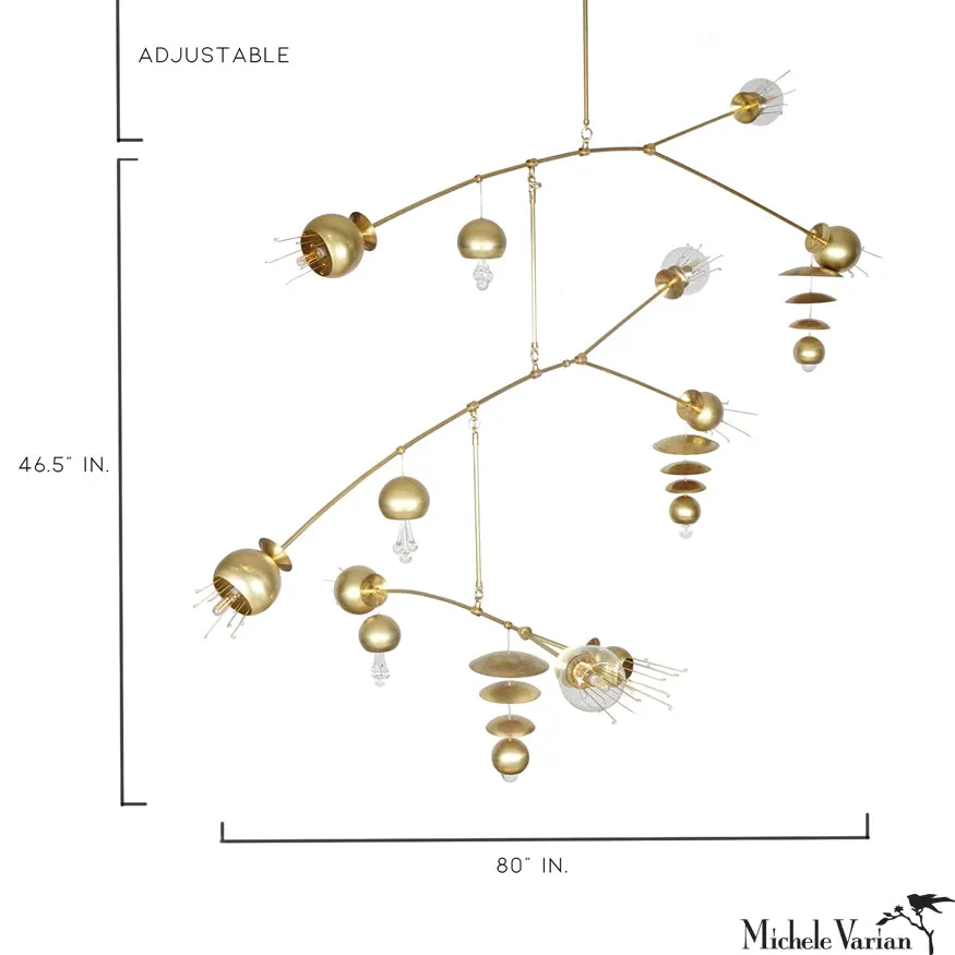 The Fleurish Major Chandelier Brass