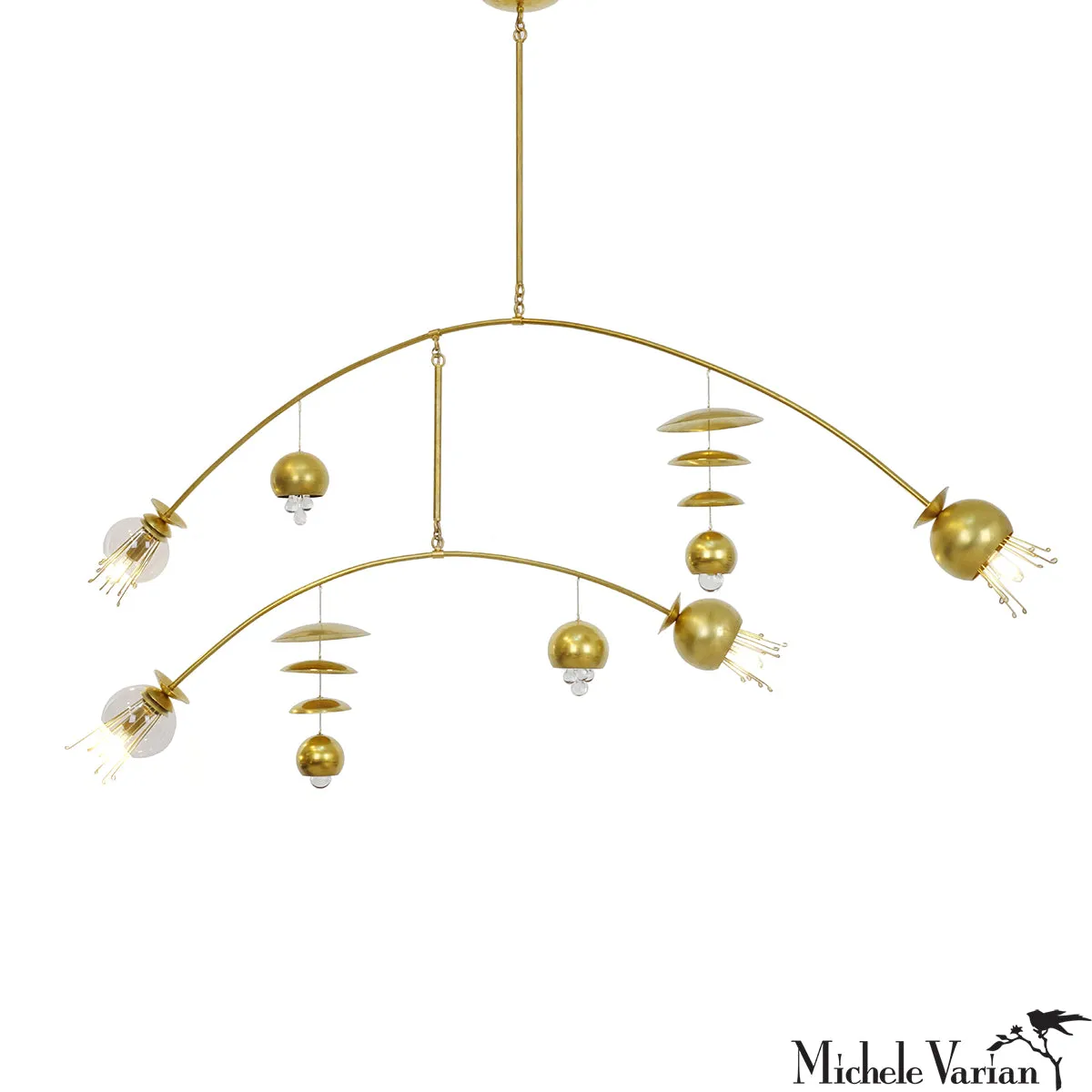The Fleurish Minor Chandelier Brass