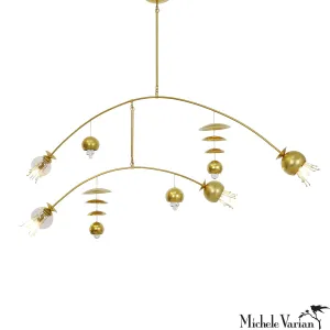 The Fleurish Minor Chandelier Brass