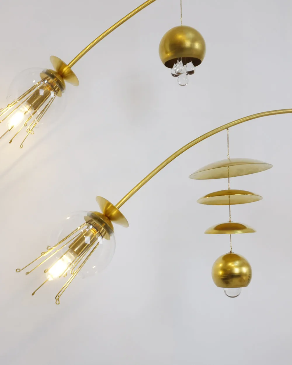 The Fleurish Minor Chandelier Brass