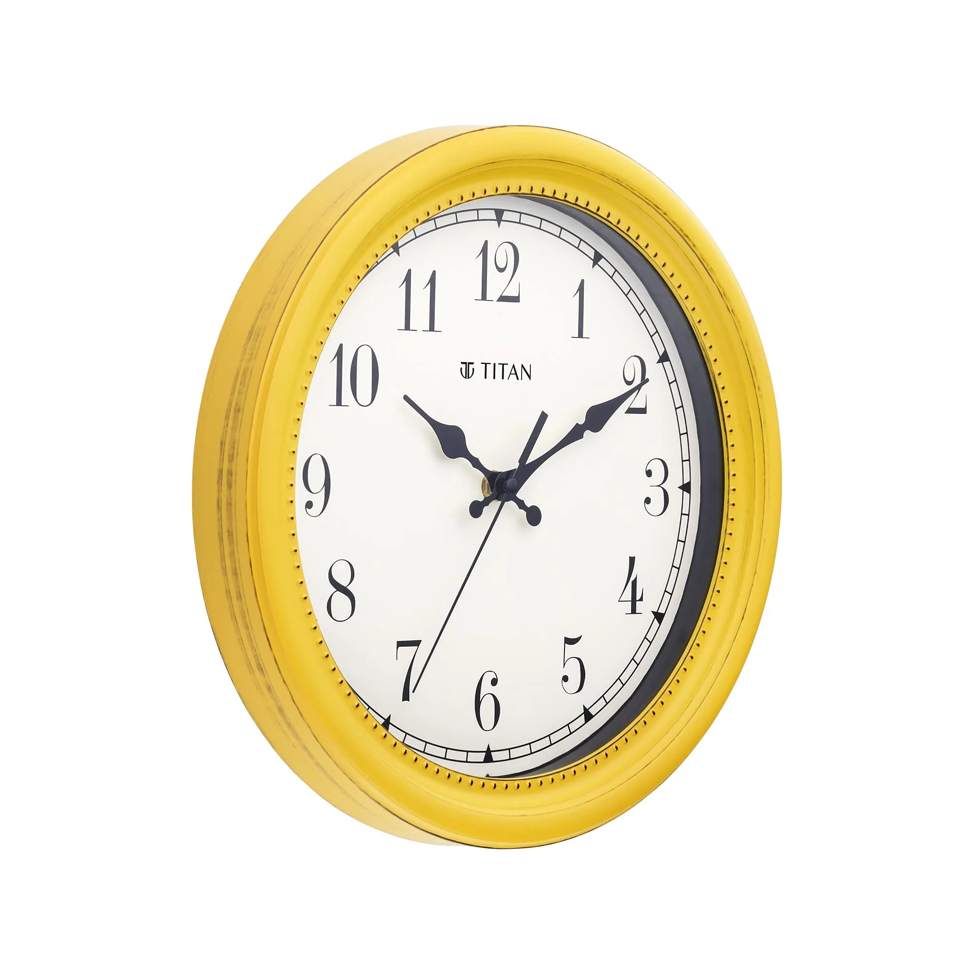 Titan Contemporary Distressed Finish Wall Clock with Silent Sweep Technology - 30 cm x 30 cm (Medium)