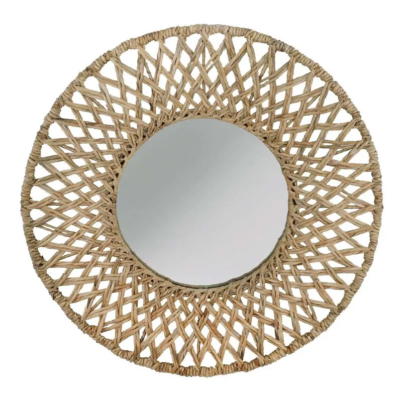 Toby Water Hyacinth Mirror (70cm)