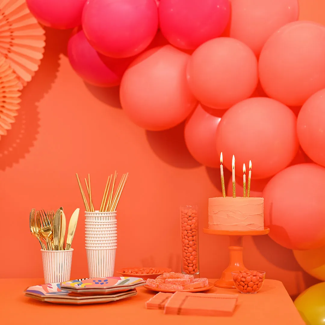 Tropical Coral Brushstroke Cocktail Napkins (25 per pack)