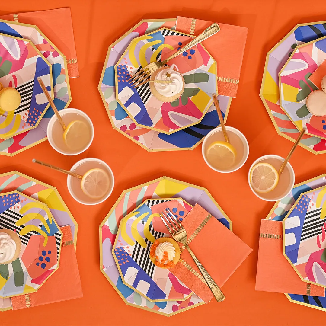 Tropical Coral Brushstroke Cocktail Napkins (25 per pack)