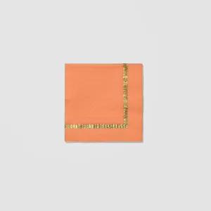 Tropical Coral Brushstroke Cocktail Napkins (25 per pack)