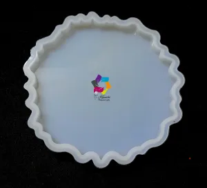 Uneven Resin Coaster Molds (2 pieces), Silicone Mould for Casting with Resin, Epoxy and Concrete